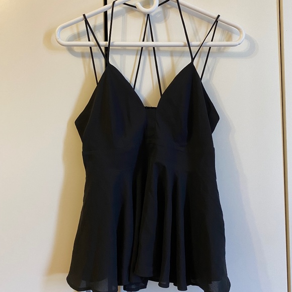 EXPRESS Corset Style Peplum Top with straps SIZE S - Picture 1 of 7